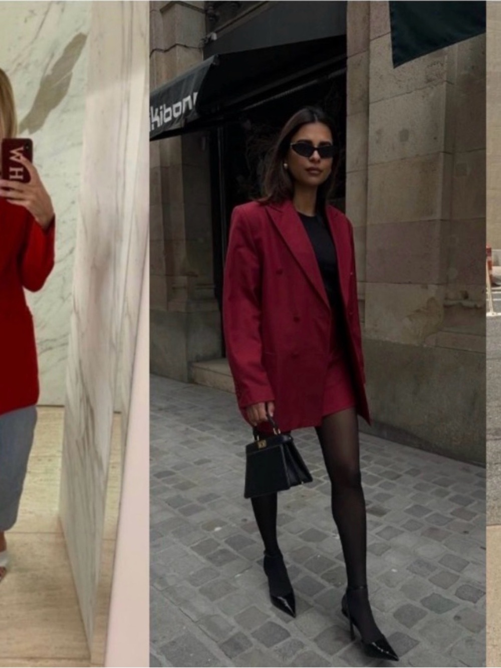 100% Wool 2026 Trend Women's Burgundy Red Purple Oversized Warm Blazer Jacket 10